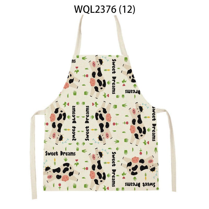 Cartoon Apron Kitchen Printing Sleeveless Blouse