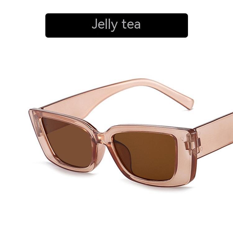 Jelly Color Square Sun Glasses Concave Shape