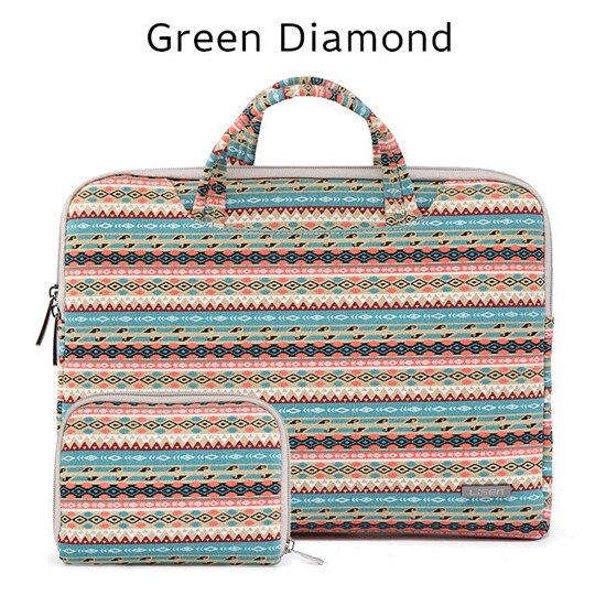 Colorful Pattern Canvas Laptop Bag