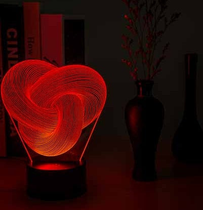 Twist Abstract LED 3D Nachtlicht Touch Bunte Acryl 3D -Tischlampe Dekoration Leuchte Baby Schlafstimmungslampe Bestes Geschenk