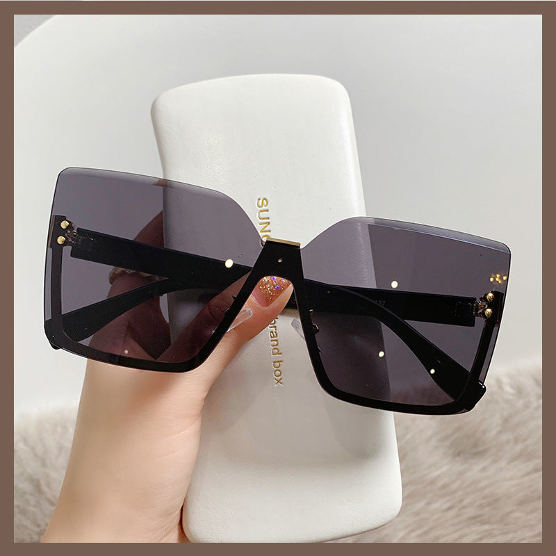 European And American Style Half Frame Metal Sunglasses Fashion