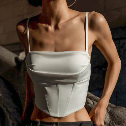 Fashion Suspenders Bottoming Vest For Women