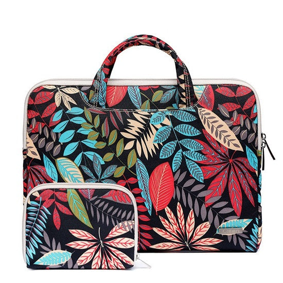 Colorful Pattern Canvas Laptop Bag