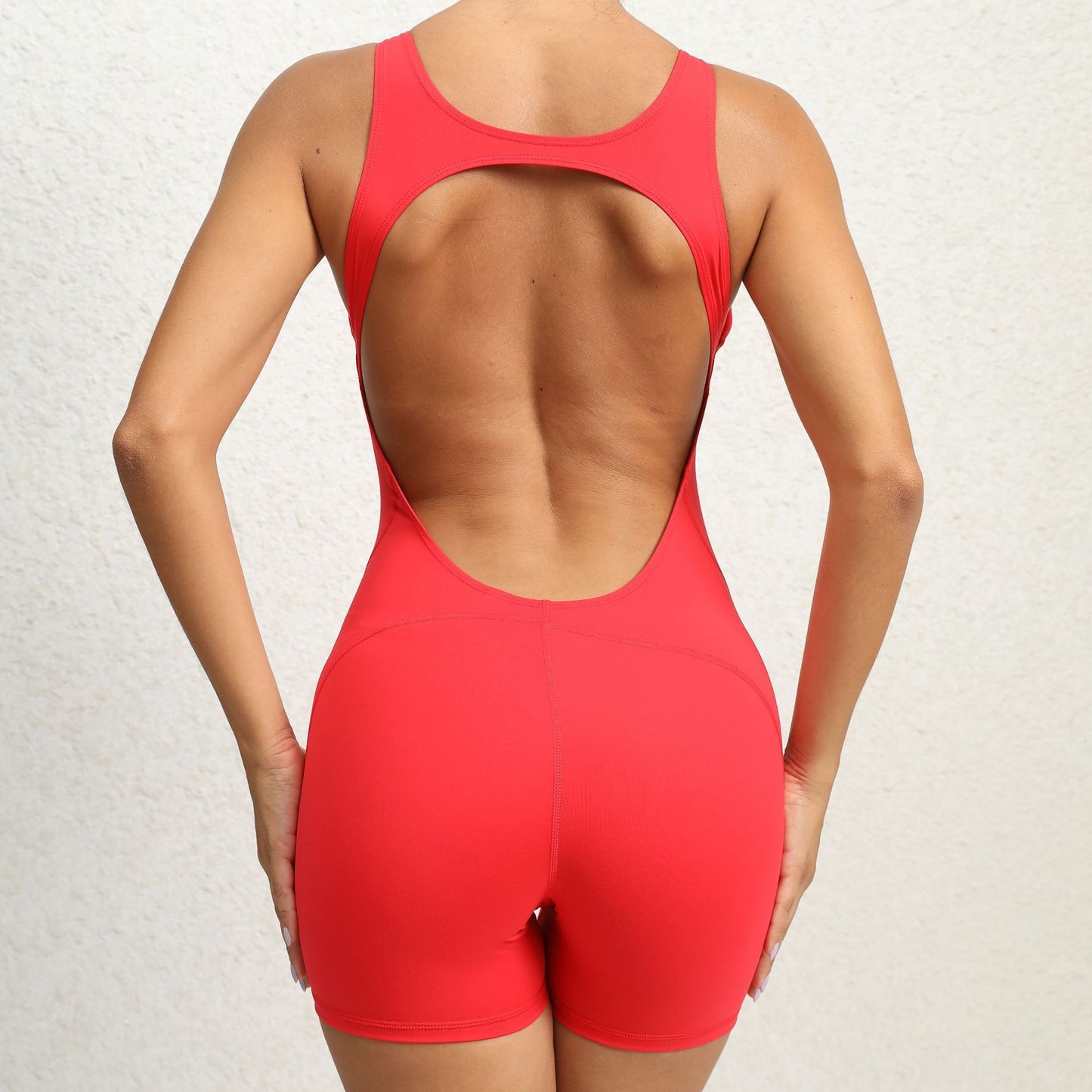 Quick-drying Nude Feel Dance Fitness One-piece Hip Lifting Jumpsuit