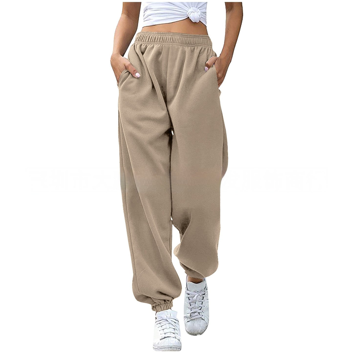 Women's Casual High Waisted Loose Sports Pants