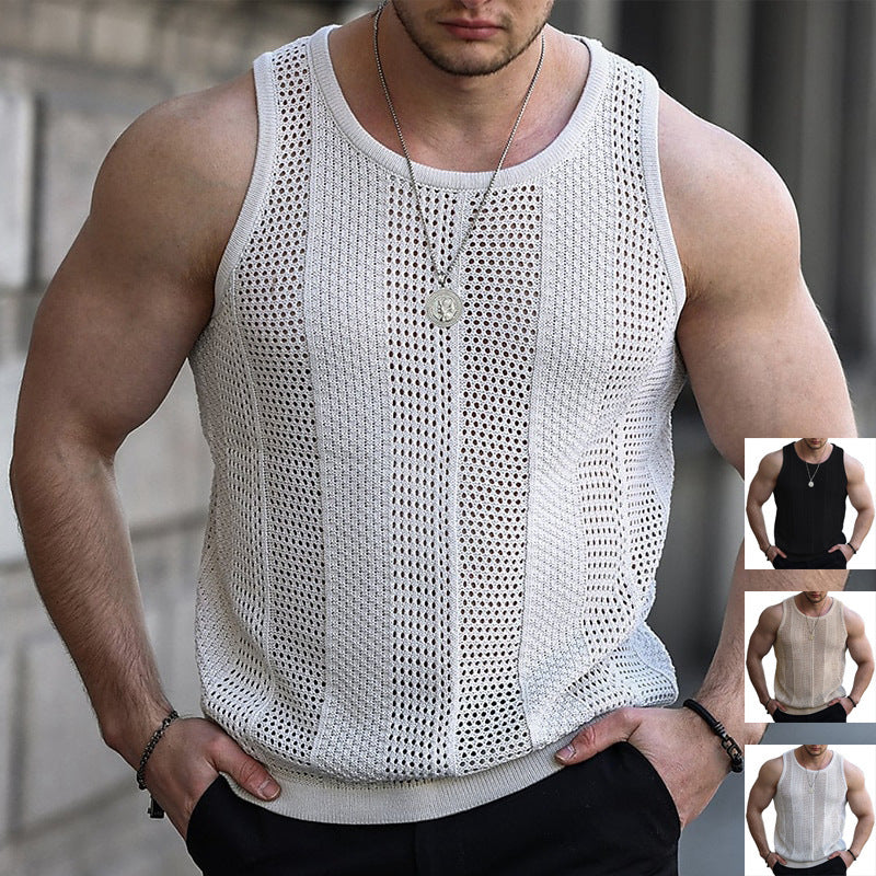 Men's Sleeveless Slim Knit Vest