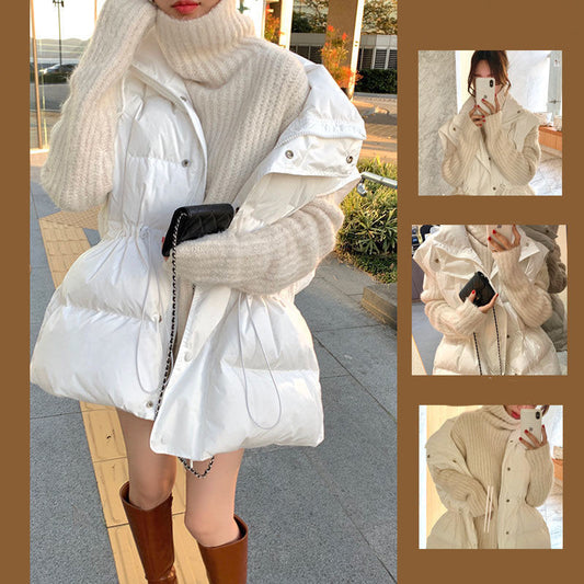 Fashion Solid Color Autumn And Winter Loose Vest Coat Sweater Suit Women