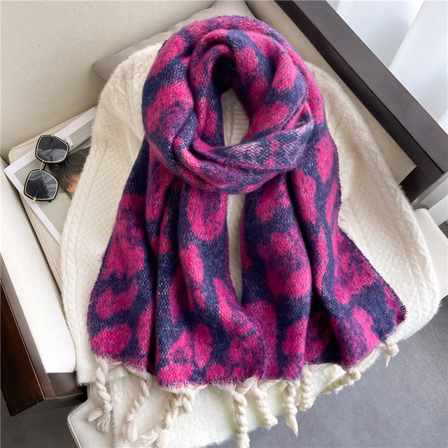 Winter Scarf Women Cashmere Warm Pashmina Solid Female Scarv