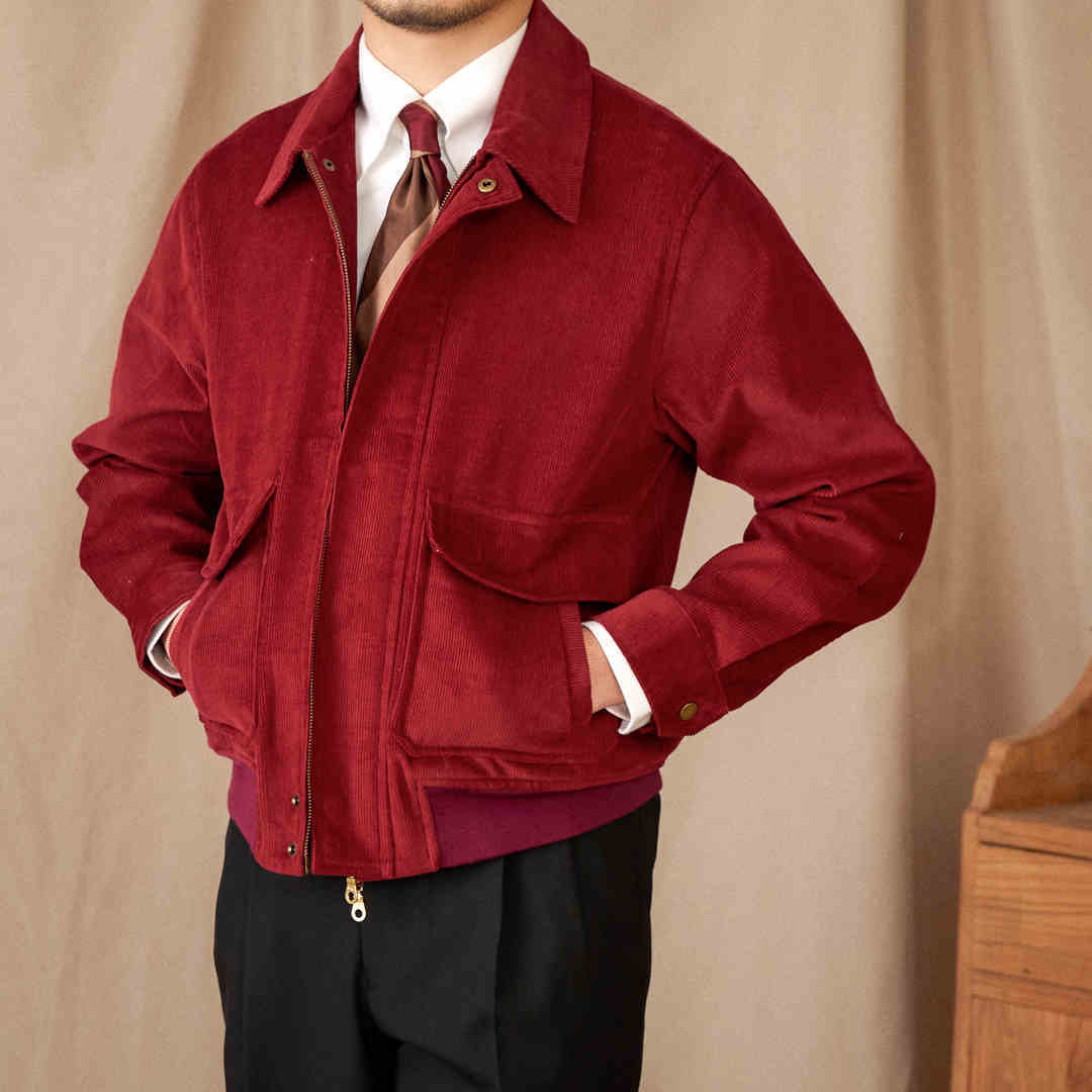 Casual Corduroy Short Jacket For Men