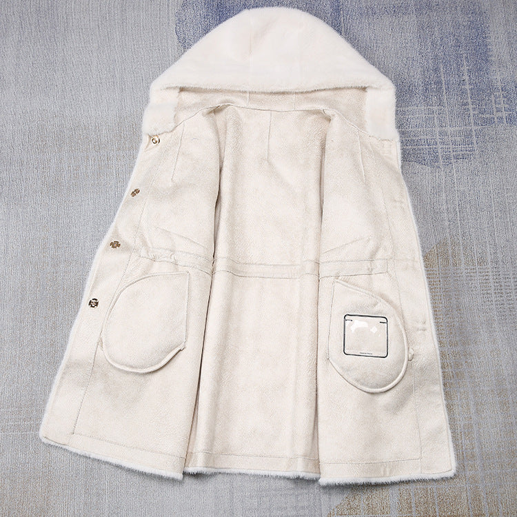 Mid-length Loose Sweater Coat Women's Thickened