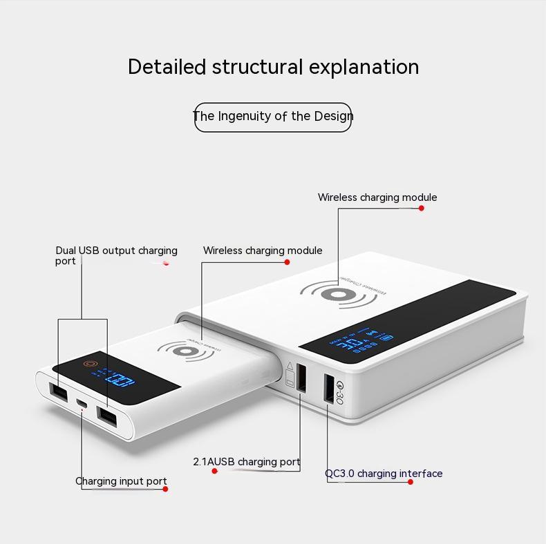 Frage Zeichen für die drahtlose Power Bank Drei-in-Eins-Ladegerät QC30QI75 10W Fast Lades USB Mobile Power Adapter