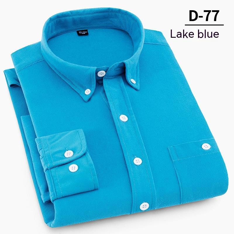 Men's Fashion Solid Color Corduroy Shirt