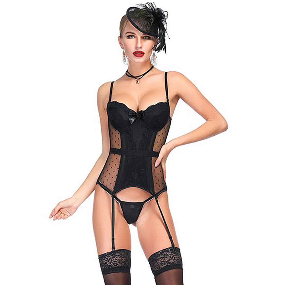 Polka Dot Slim Fit Corset Set