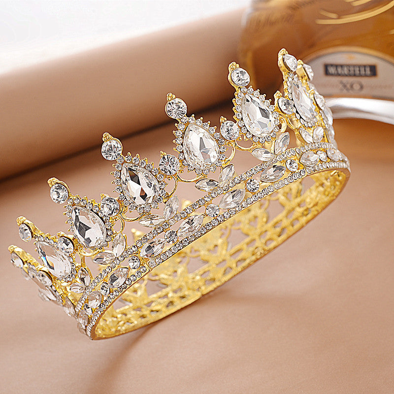 Full Crown Bridal Tiara Crown Wedding Diadem Bridal Round Crown