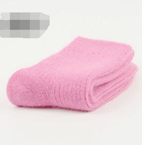 Double needle rabbit wool socks women