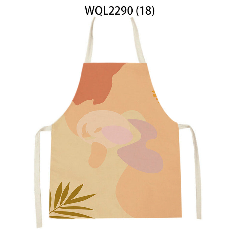 Simple Fabric Apron Kitchen Antifouling Work Clothes