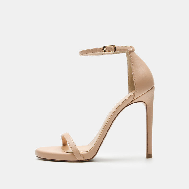 All-Match-Stiletto Nude Color 12cm Plattform hohe Heel-Sandalen