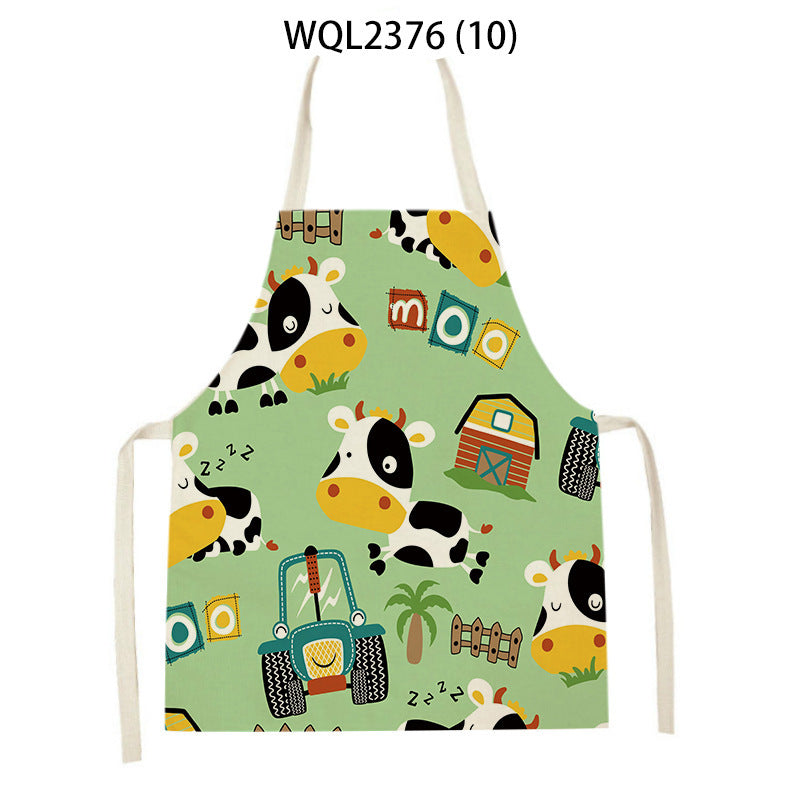 Cartoon Apron Kitchen Printing Sleeveless Blouse