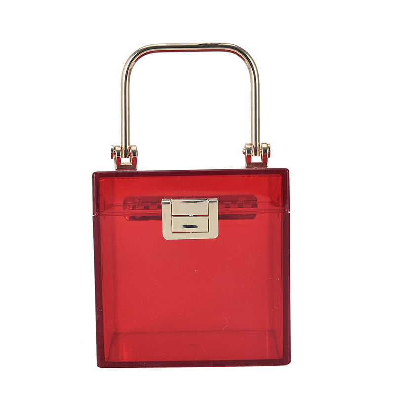 Personnalité en boîte transparente en acrylique Creative Ins Net Red Wild Wild Chain Messenger Jelly Sac