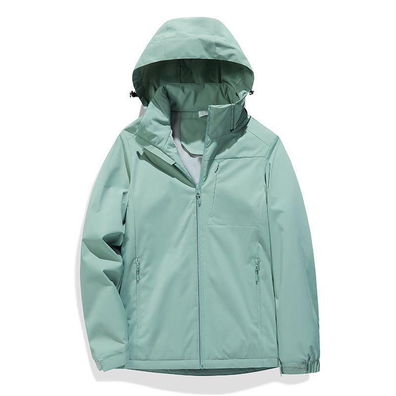 Single Layer Fleece-lined Shell Jacket Windproof Waterproof Antifouling