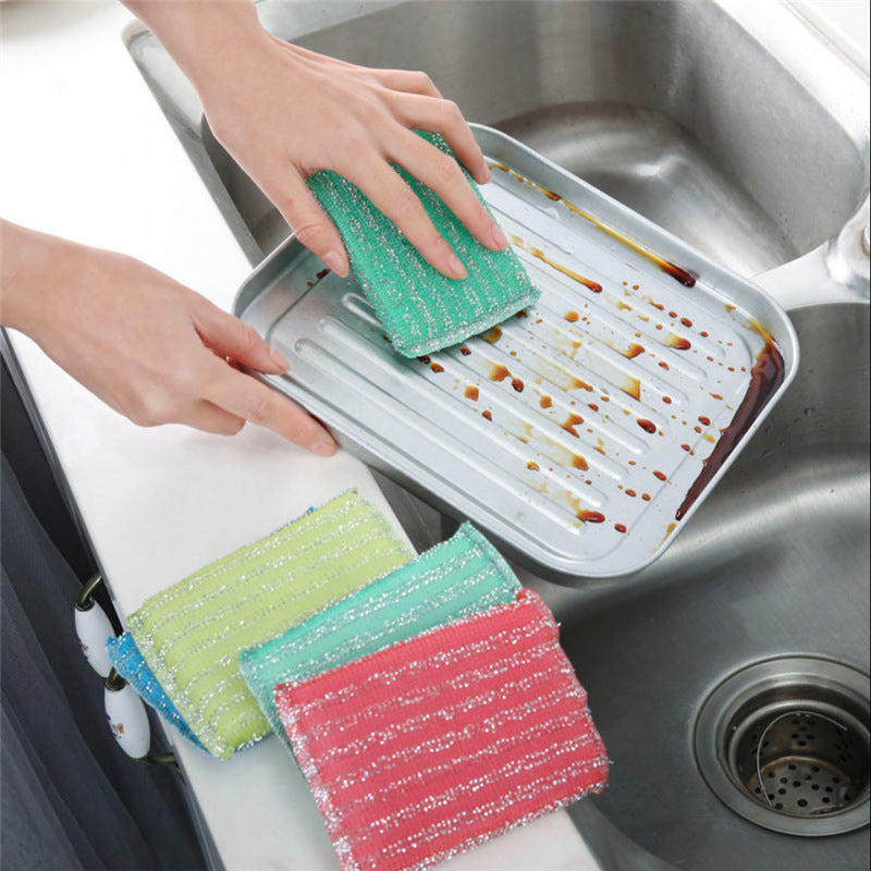 Kitchen Cleaning Sponge Block Rag Pot Brush