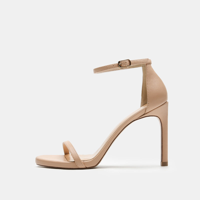 All-Match-Stiletto Nude Color 12cm Plattform hohe Heel-Sandalen