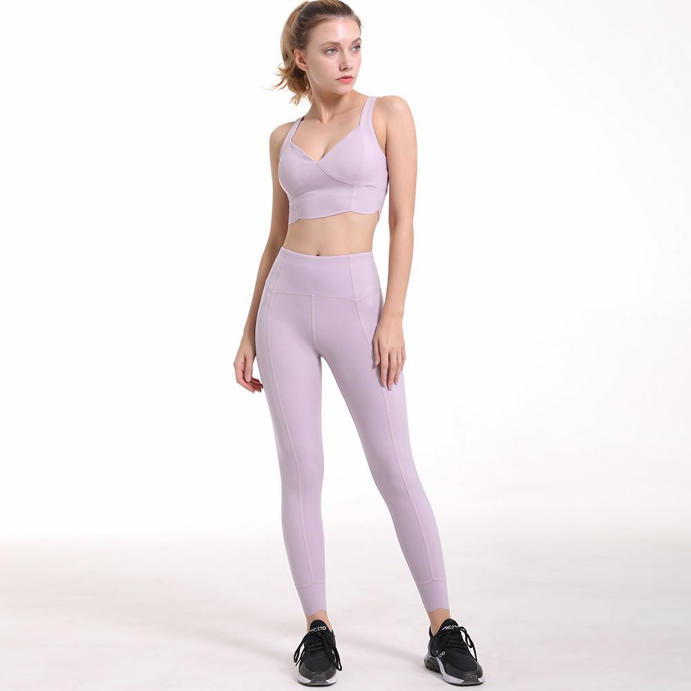 nude two-sided nylon fitness suit