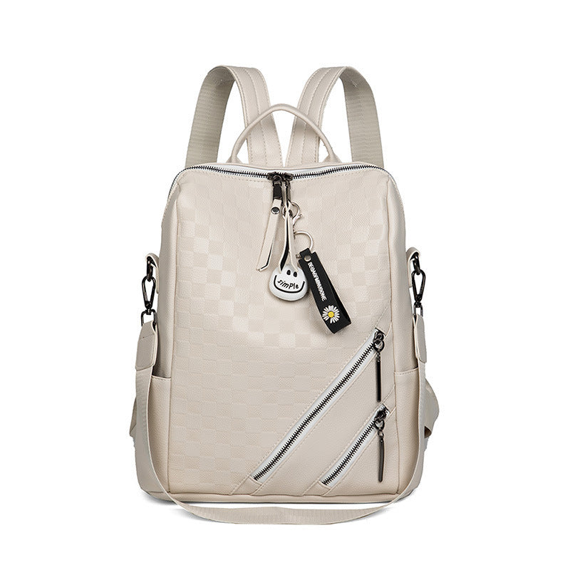 Fashion Checkerboard Rucksack Casual Umhängetasche All-Match-Einkaufstaschen für Frauen