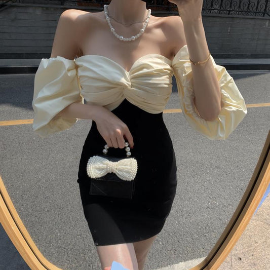 Off-shoulder Tube Top Dress Socialite Elegant High-grade Hip Skirt Women's Summer New Skirt