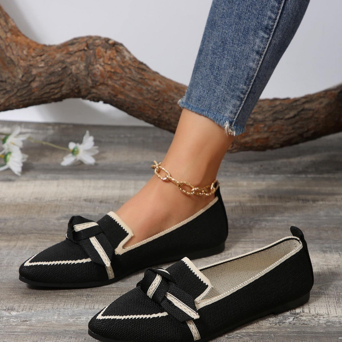 Pointed Flat Pumps Plus Size Fashion Casual Shoes