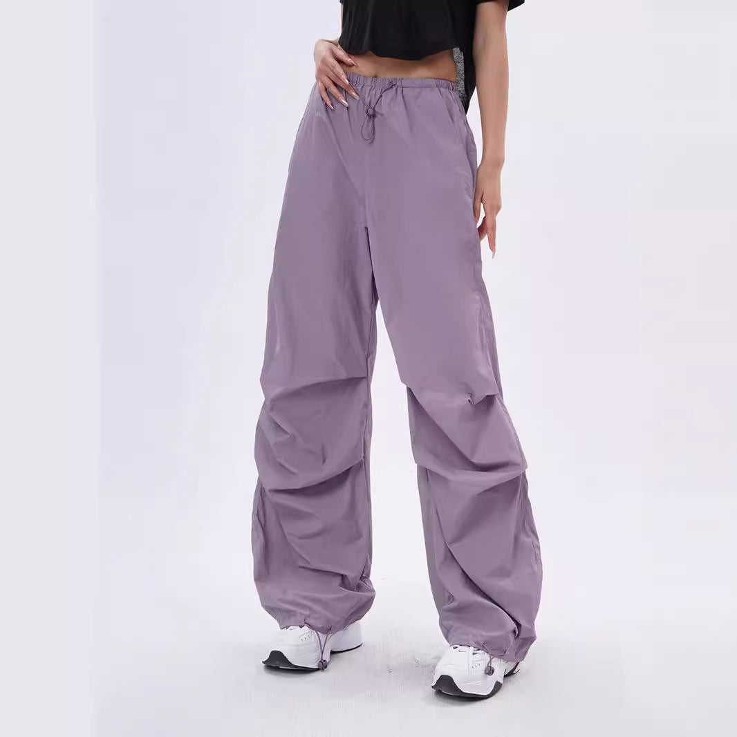 Design Sense Pleated Drawstring Casual Jogger Pants