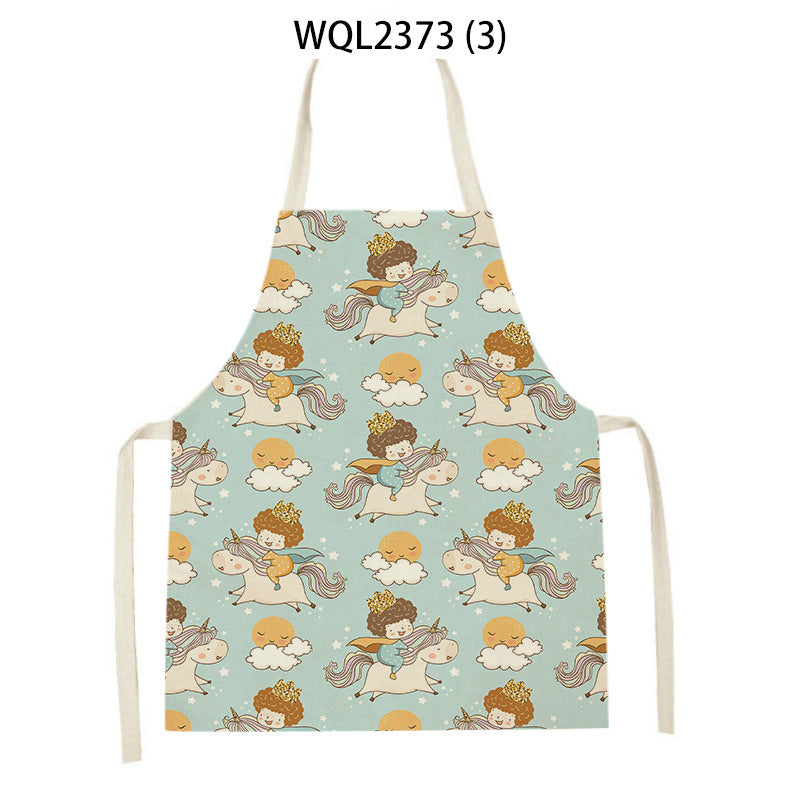 Cartoon Apron Kitchen Printing Sleeveless Blouse