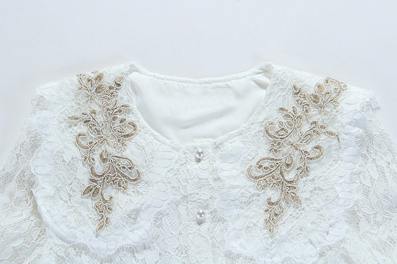 Minority Fashion Socialite White Lace Suit Female