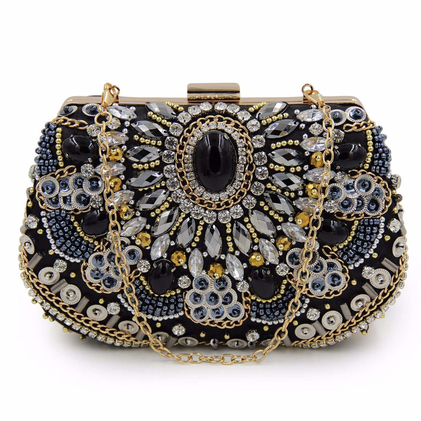 Beaded And Diamond-encrusted Dinner Lady's Banquet Handbag