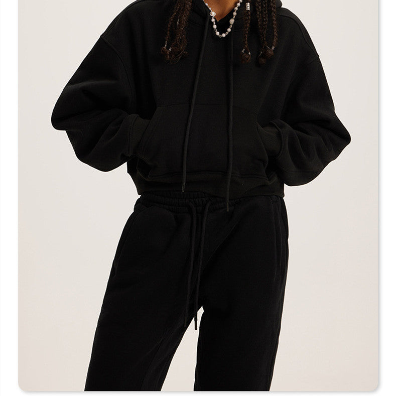 New Hooded Long Sleeved Hoodie Two-piece Set For Women