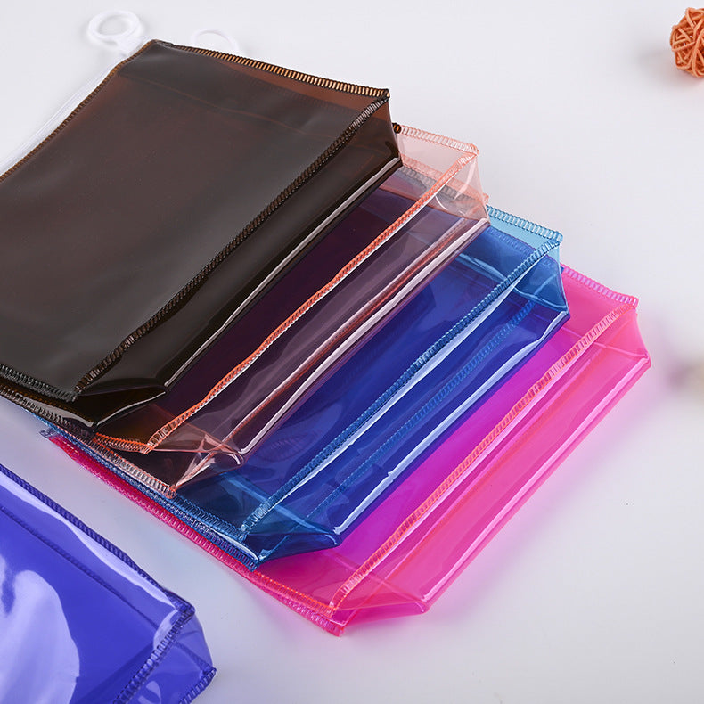 Transparent Plastic Zipper Creative Toiletry Bag Cosmetics