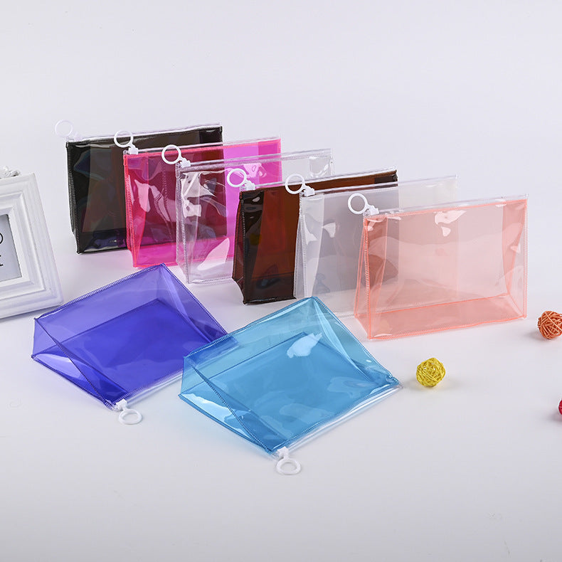 Transparent Plastic Zipper Creative Toiletry Bag Cosmetics