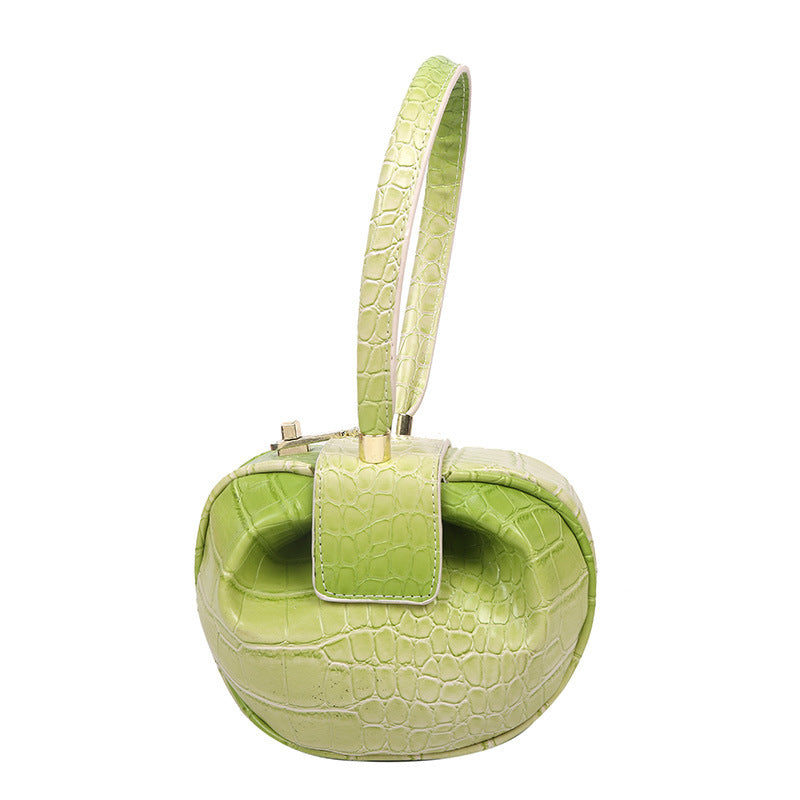 Korean Women's Color Matching Small Round Bag