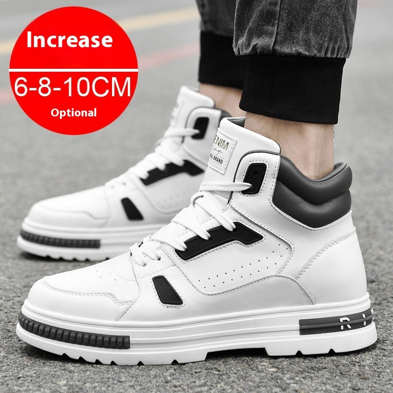 Martin Boots Men's Casual Sneakers Elevator Winter Shoes Sneaker Height Increasing Insole