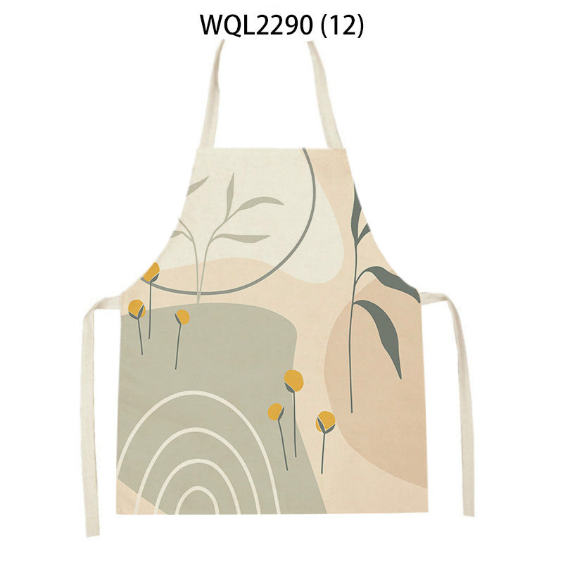 Simple Fabric Apron Kitchen Antifouling Work Clothes