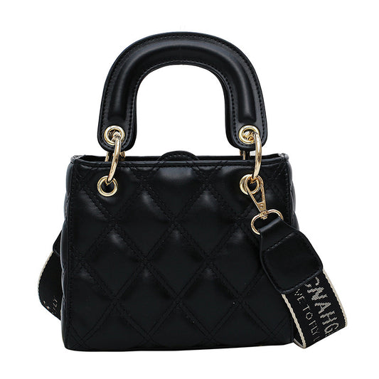 Hand-held Small Square Bag Fashion Rhombus Chain