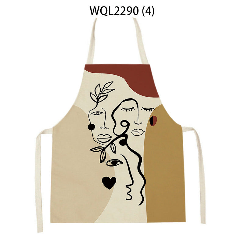 Simple Fabric Apron Kitchen Antifouling Work Clothes