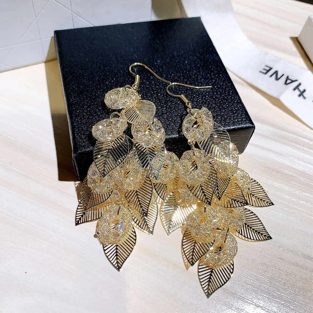 Leaf Temperament Hook Earrings For Women