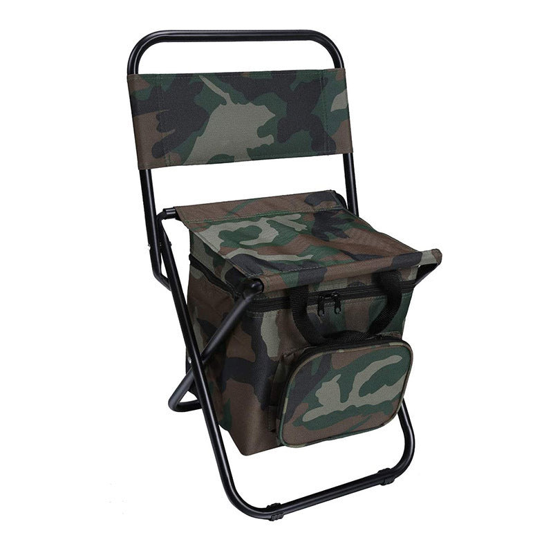 Folding Fishing Chair Backpack Insulation with Cooler Bag Portable Folding Beach Chair Seat Camping Chairs Folding Stool Chair