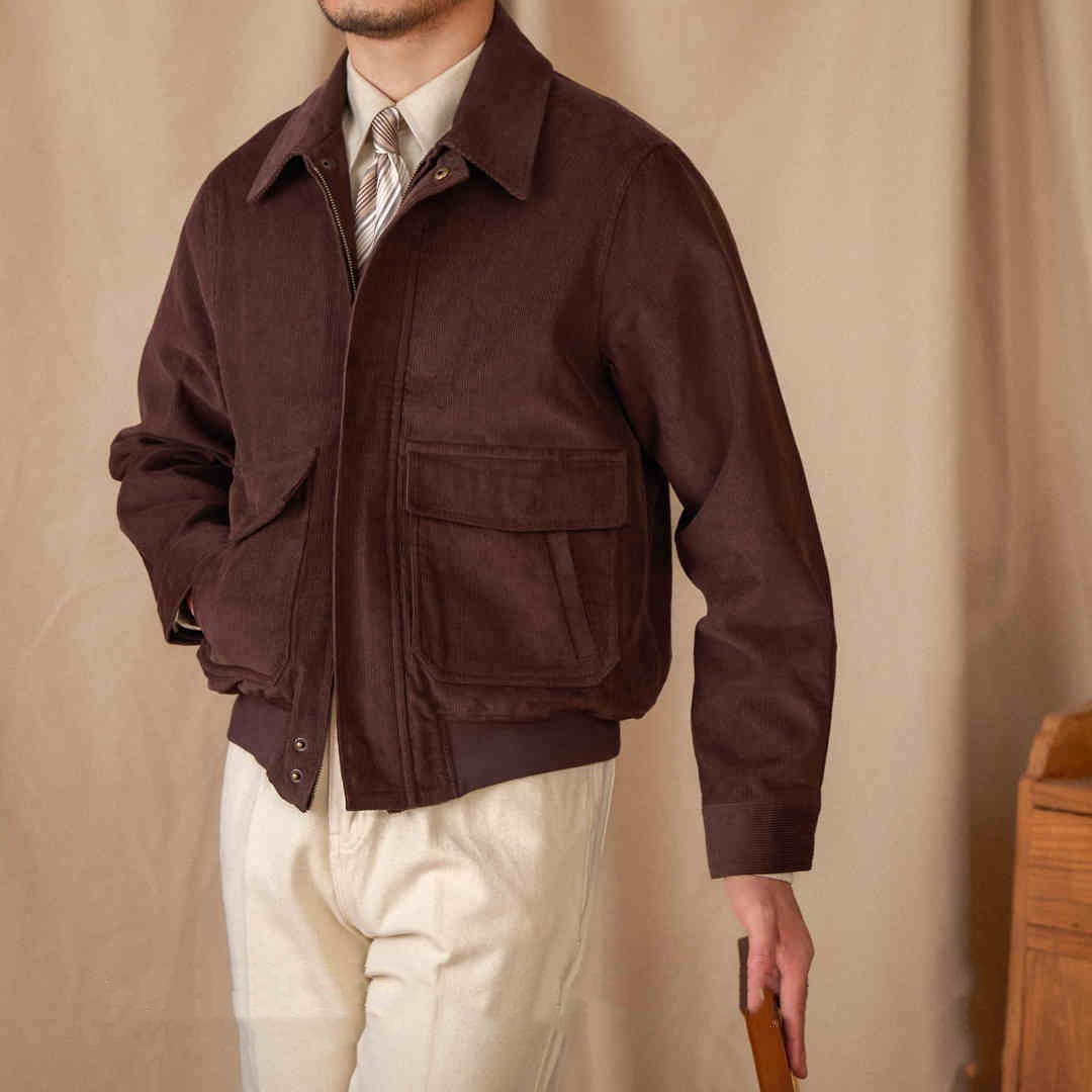 Casual Corduroy Short Jacket For Men