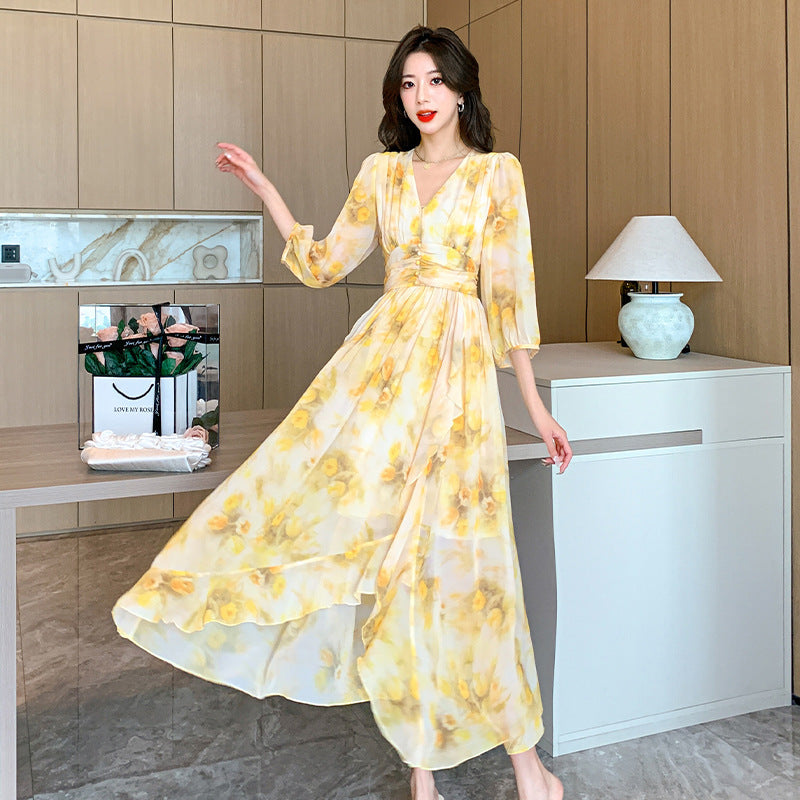 High-end And Fashionable French Chiffon Dress Women