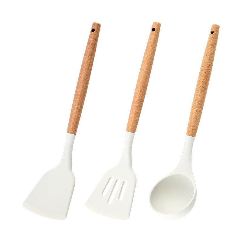 Set di utensili da cucina in silicone, spatola e cucchiaio