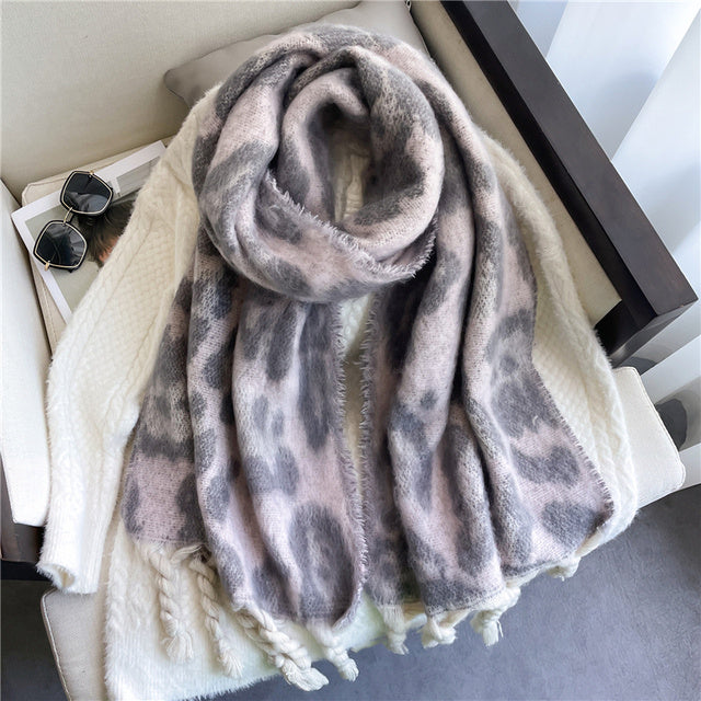 Winter Scarf Women Cashmere Warm Pashmina Solid Female Scarv