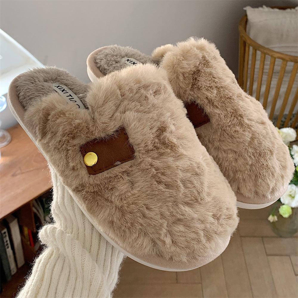 Warm Baotou Cotton Slippers For Women