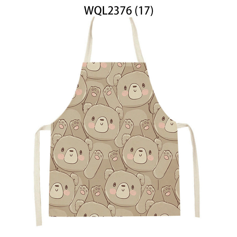 Cartoon Apron Kitchen Printing Sleeveless Blouse